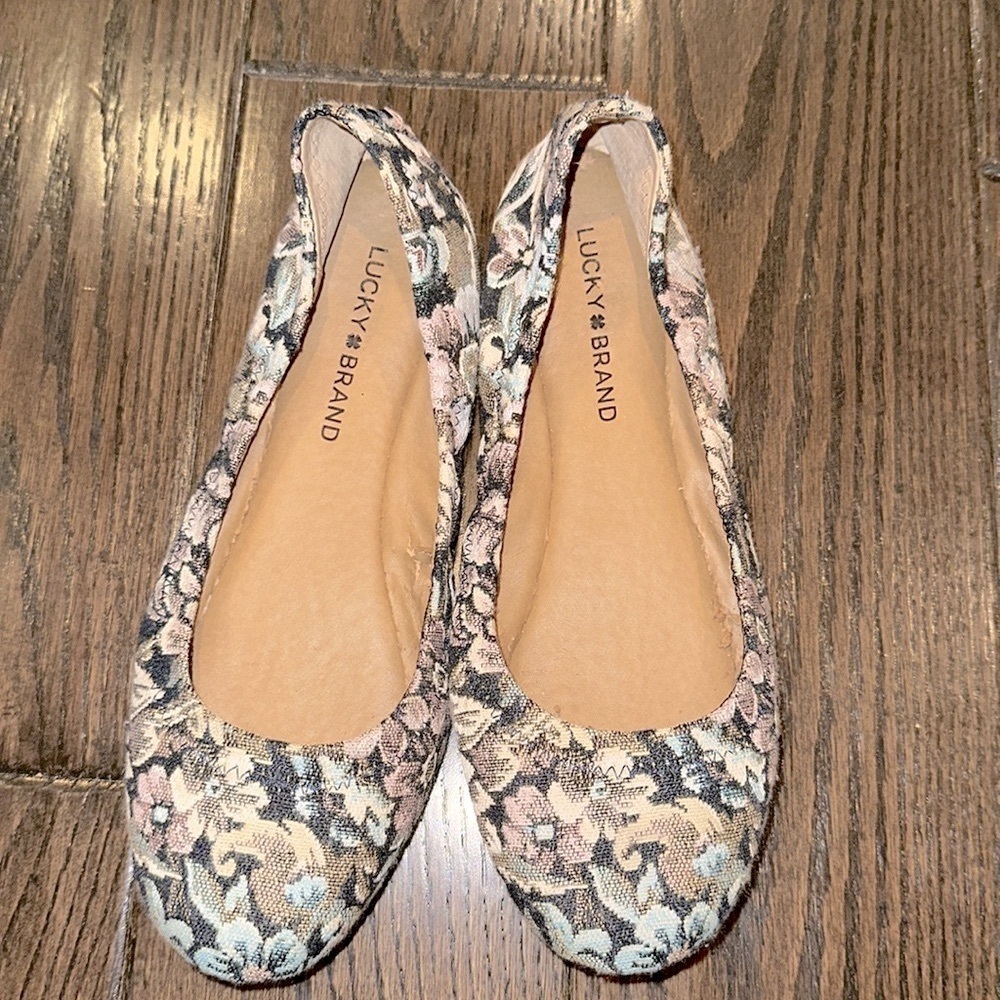 LUCKY BRAND floral tapestry flats size 8 1/2 - Picture 8 of 12